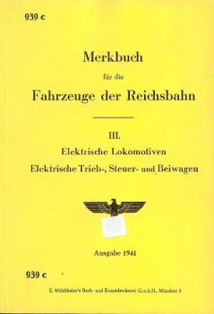 Merkbuch Fahrzeuge der Reichsbahn Elektrische Lokomotiven