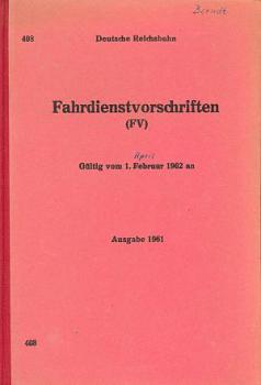 DV 408 Fahrdienstvorschrift DR 1961