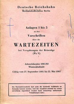 Wartezeiten RBD Berlin 1981 / 1982