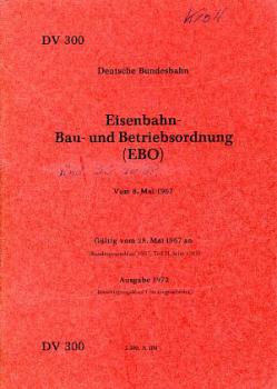 DV 300 Eisenbahn Bau und Betriebsordnung DB 1972