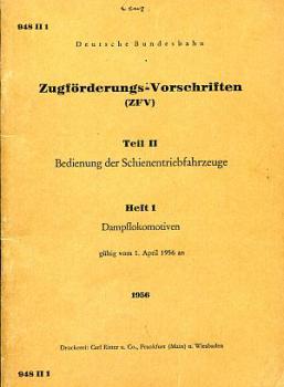 DV 948 II 1 Zugförderungs Vorschriften Dampflokomotiven DB 1956