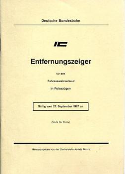 DB Intercity Entfernungszeiger 1987 (September)