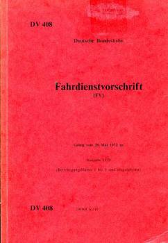 DV 408 Fahrdienstvorschrift DB Ausgabe 1979