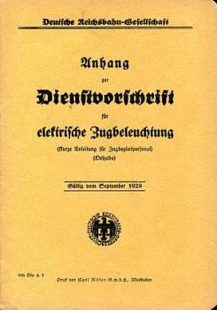 Anhang Dienstvorschrift elektrische Zugbeleuchtung