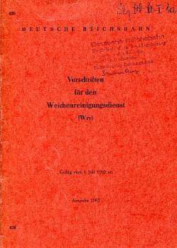 DV 436 Vorschriften für den Weichenreinigungsdienst 1962