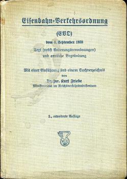 Eisenbahn Verkehrsordnung (EVO) 1938, 2. Auflage