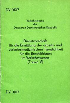 DV 107 Tauglichkeitsvorschrift ( Tauvo ) 1979