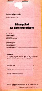 Störungsblock für Sicherungsanlagen der deutschen Reichsbahn