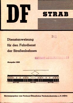 Dienstanweisung für den Fahrdienst der Straßenbahn 1966