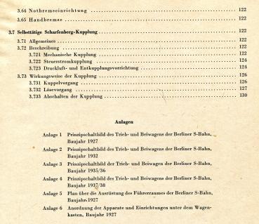 Beschreibung der Berliner S-Bahnwagen. Teil 1 Elektrische Steuerung und Ausrüstung. Baureihen 165, 166 und 167