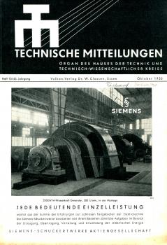 Technische Mitteilungen Siemens Oktober 1950