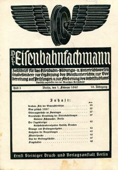 Der Eisenbahnfachmann Heft 3 / 1940