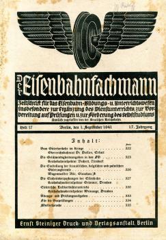 Der Eisenbahnfachmann Heft 17 / 1941