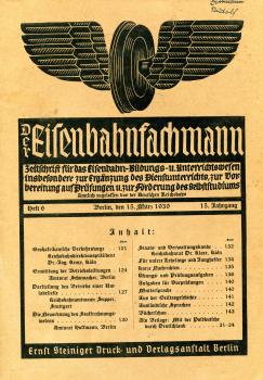 Der Eisenbahnfachmann Heft 6 / 1939