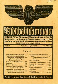 Der Eisenbahnfachmann Heft 10 / 1939