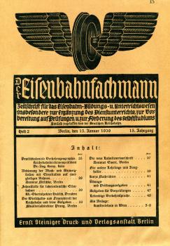 Der Eisenbahnfachmann Heft 2 / 1939