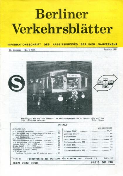 Berliner Verkehrsblätter 2 / 1984