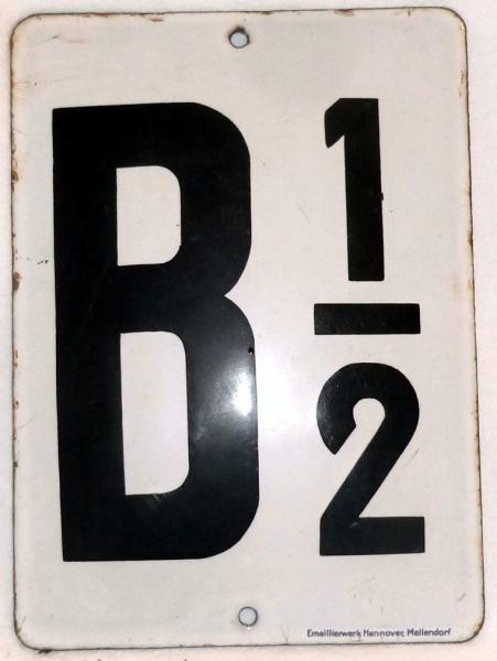 Signalschild B 1 2 Emaille gewölbt