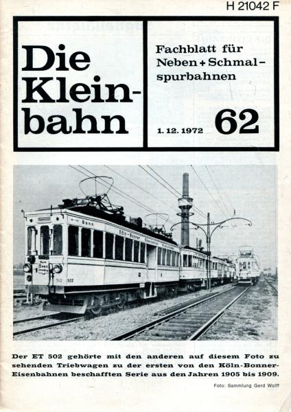 Die Kleinbahn Heft 62