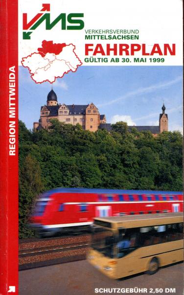 Fahrplan Verkehrsverbund Mittelsachsen 1999