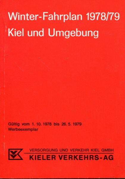 Fahrplan Kiel und Umgebung 1978 / 1979