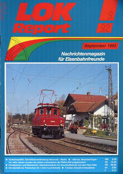 Eisenbahn-Sammlershop - Lok Report Heft 09 / 1992