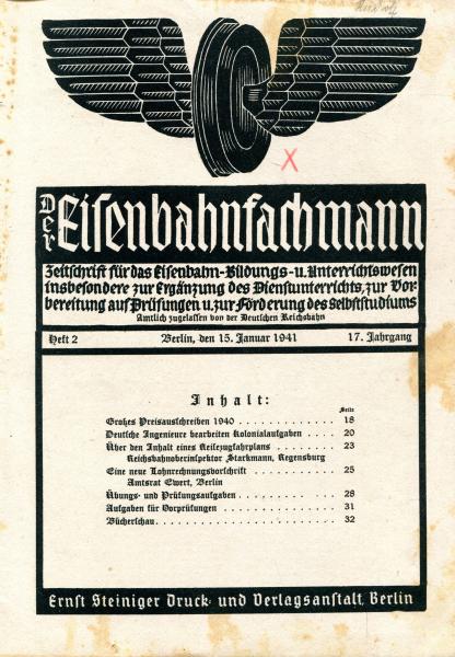 Der Eisenbahnfachmann Heft 2 / 1941