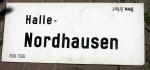 DR Zuglaufschild Halle Nordhausen