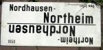 DR Zuglaufschild Nordhausen Northeim