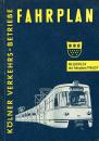 Fahrplan Kölner Verkehrs Betriebe 1956 / 1957