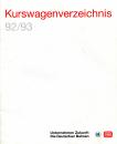 Kurswagenverzeichnis 1992 / 1993