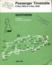 Timetable British Rail 1968 / 1969 Southern London Southern England