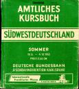 Amtliches Kursbuch Südwestdeutschland 1952 ED Karlsruhe