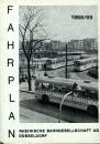 Fahrplan Rheinische Bahngesellschaft Düsseldorf 1968 / 1969