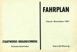 Fahrplan Stadtwerke Braunschweig 1961 ( ab November )