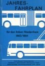 Fahrplan für den linken Niederrhein 1963 / 1964