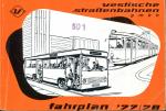 Fahrplan Vestische Straßenbahn 1977 / 1978