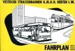 Fahrplan Vestische Straßenbahn 1971 / 1972