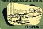 Fahrplan Vestische Straßenbahn in Herten 1968 / 1969